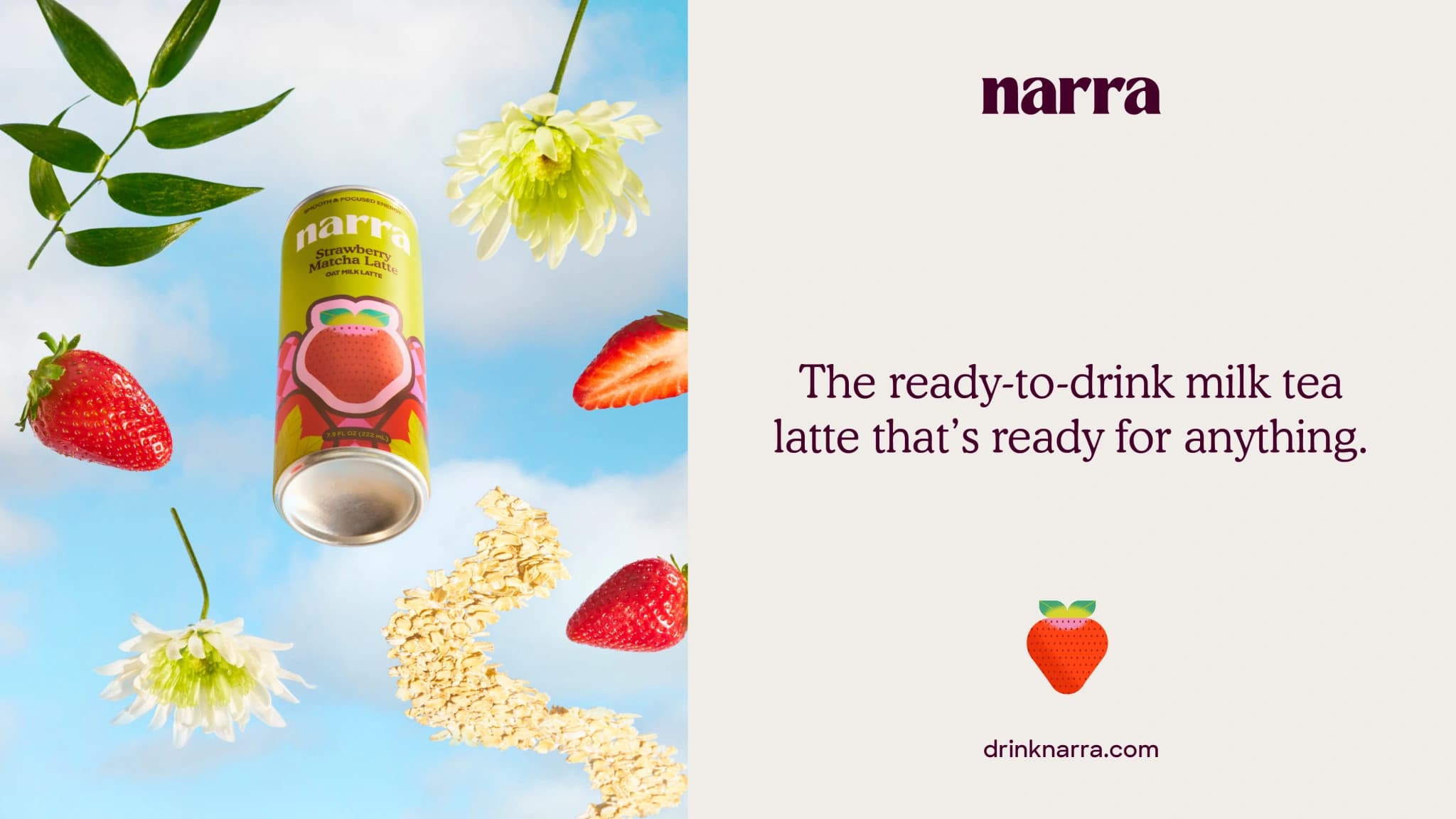 Narra poster: the ready-to-drink milk tea latte