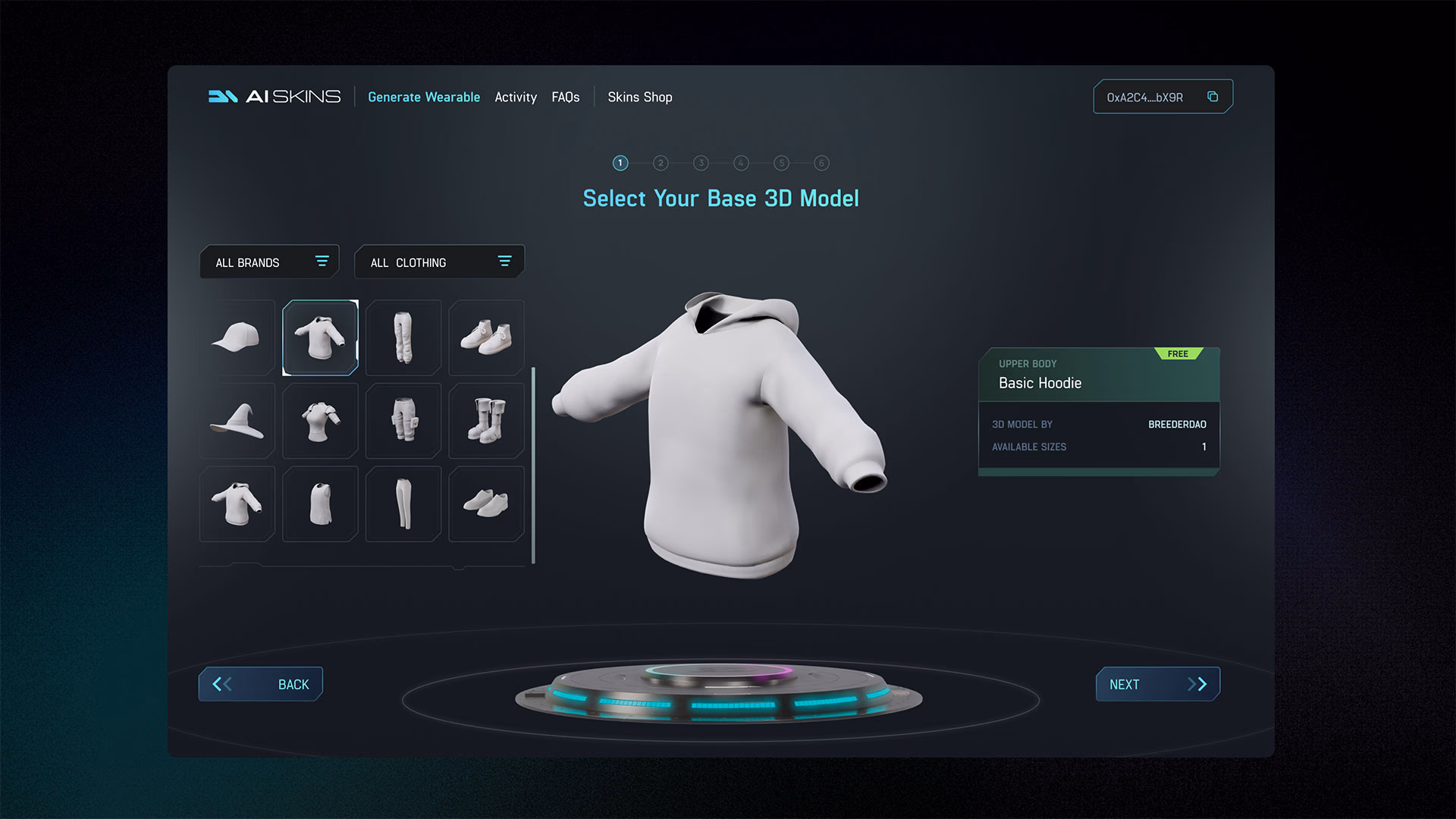 AI Skins generation flow