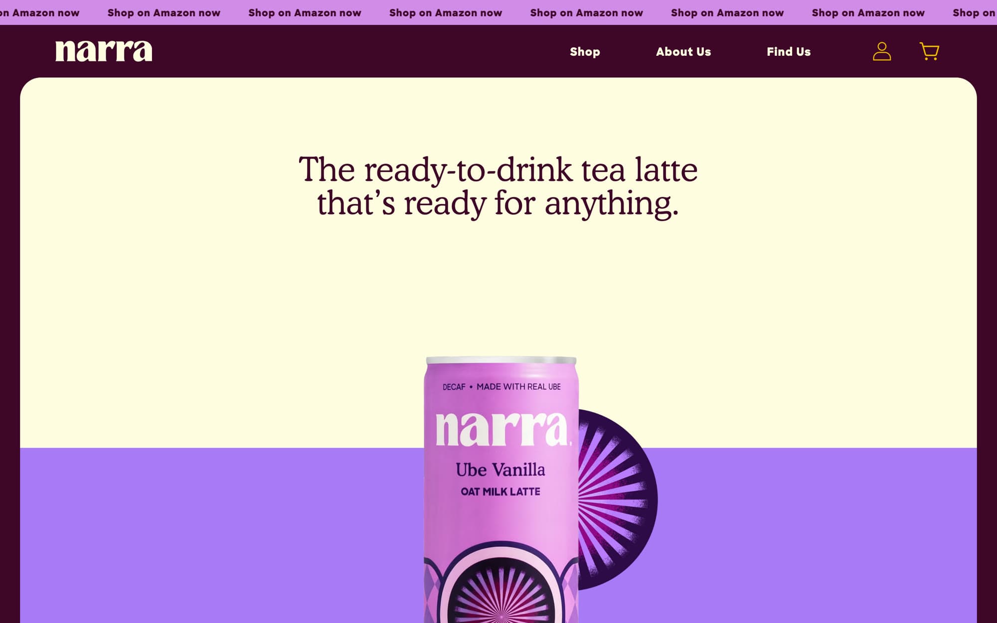 Narra's shop page